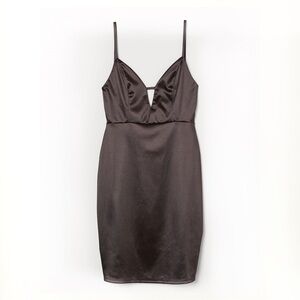 Divided Satin Camisole Party Dress Slim Fit Small